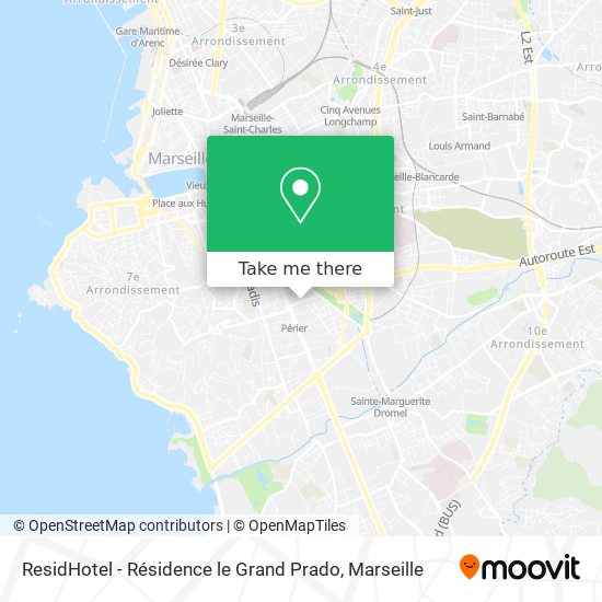 Mapa ResidHotel -  Résidence le Grand Prado