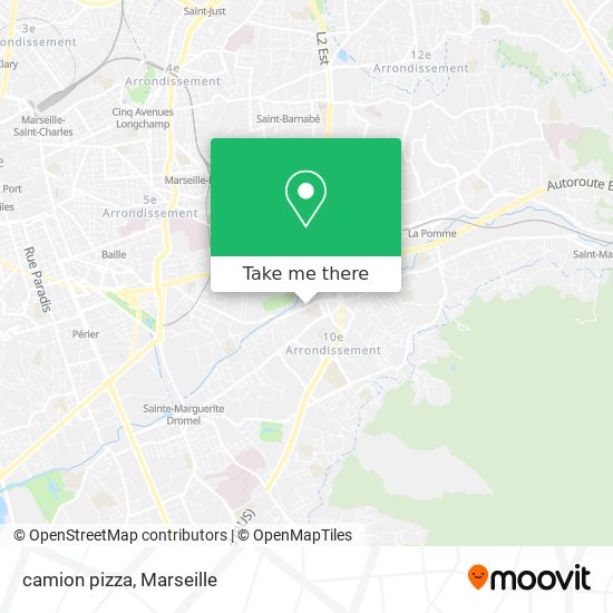 Mapa camion pizza