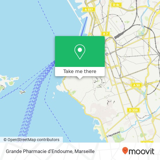 Mapa Grande Pharmacie d'Endoume