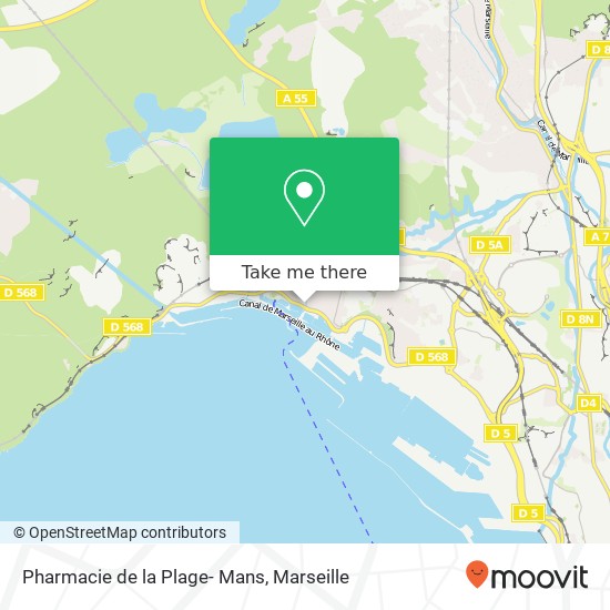 Mapa Pharmacie de la Plage- Mans