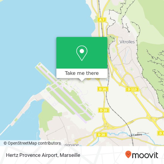 Hertz Provence Airport map