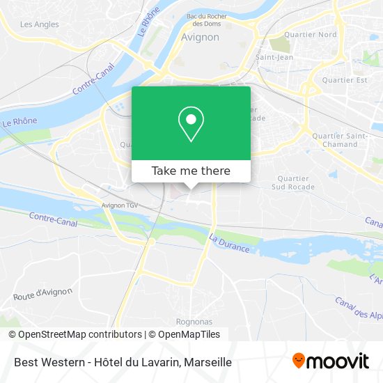 Mapa Best Western - Hôtel du Lavarin