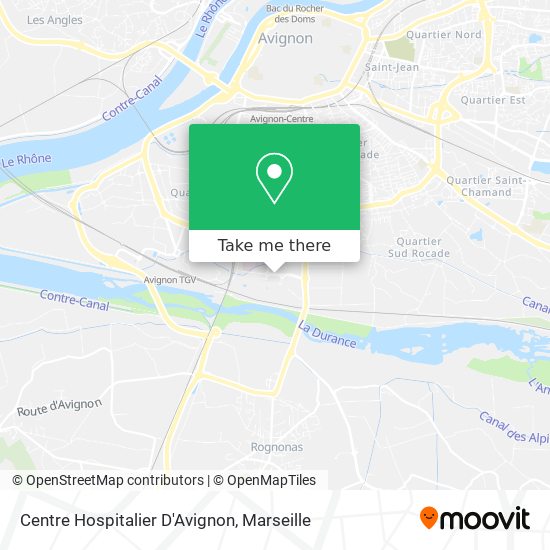 Mapa Centre Hospitalier D'Avignon
