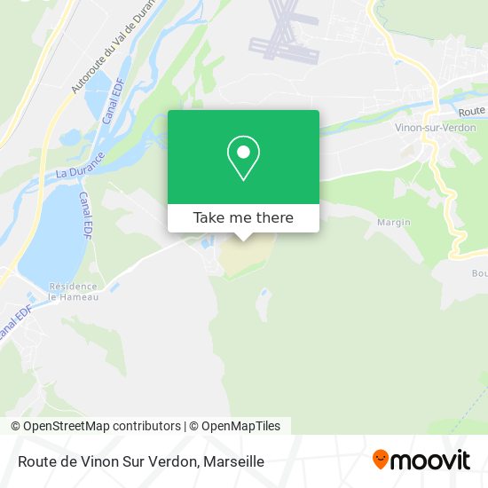 Mapa Route de Vinon Sur Verdon
