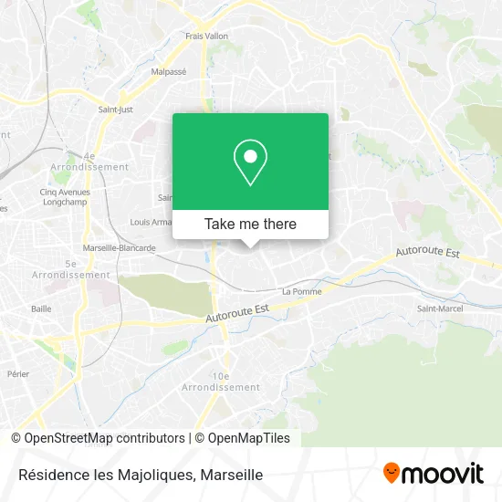 Résidence les Majoliques map