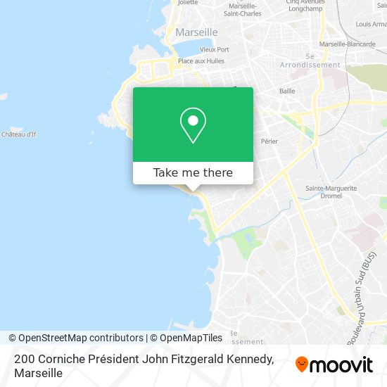 200 Corniche Président John Fitzgerald Kennedy map