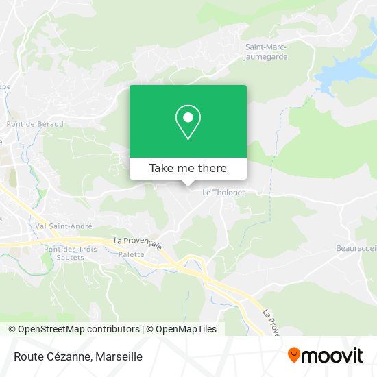 Route Cézanne map
