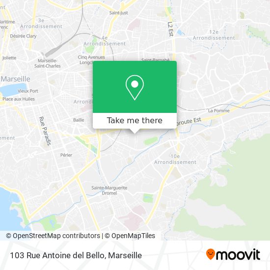 Mapa 103 Rue Antoine del Bello