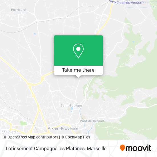 Lotissement Campagne les Platanes map