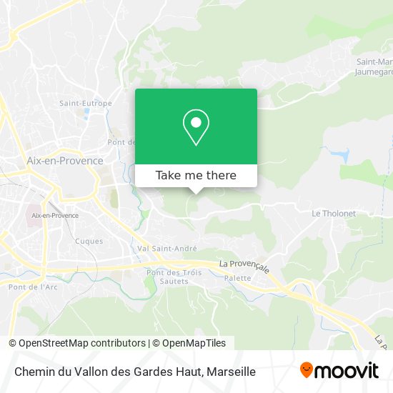 Chemin du Vallon des Gardes Haut map