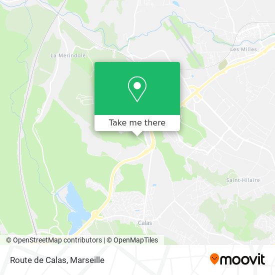 Route de Calas map