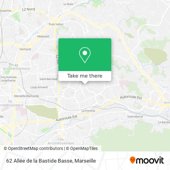 62 Allée de la Bastide Basse map
