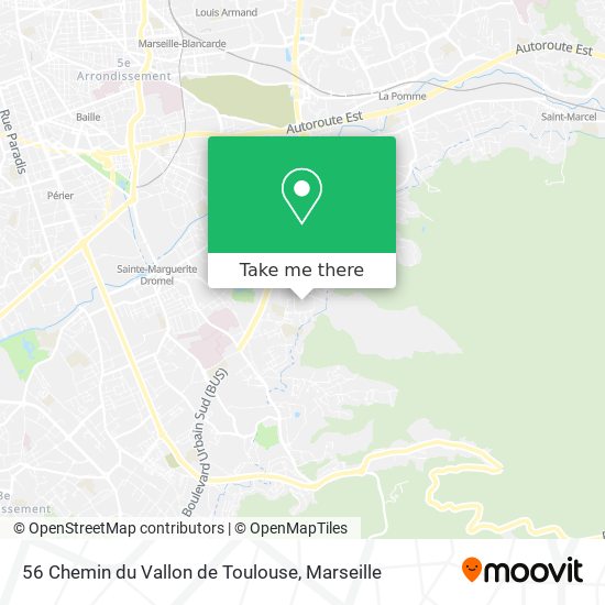 56 Chemin du Vallon de Toulouse map