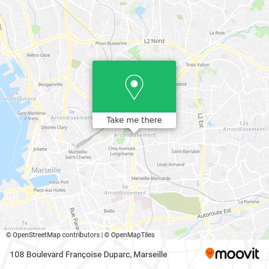 108 Boulevard Françoise Duparc map