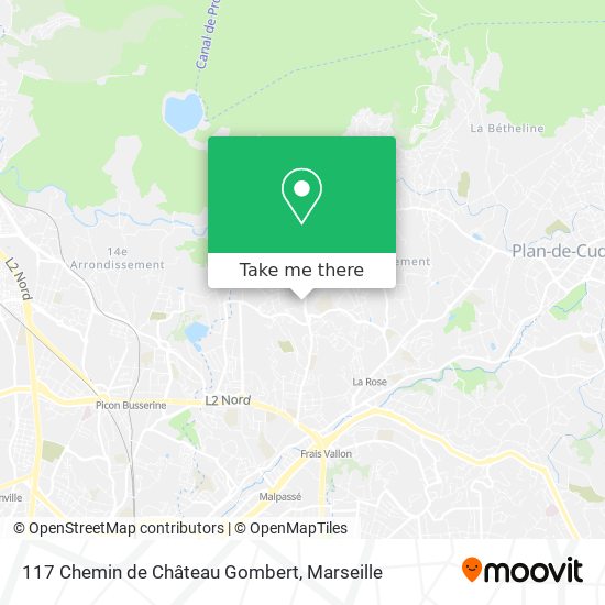 117 Chemin de Château Gombert map