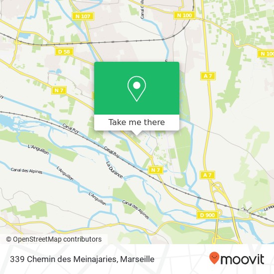 Mapa 339 Chemin des Meinajaries