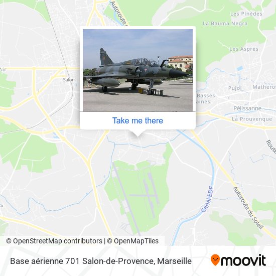 Base aérienne 701 Salon-de-Provence map