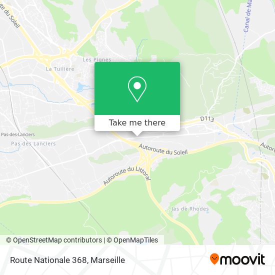 Route Nationale 368 map