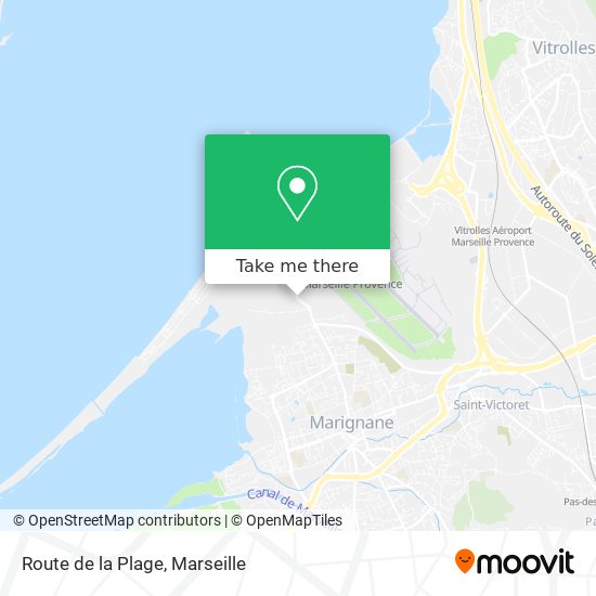 Mapa Route de la Plage