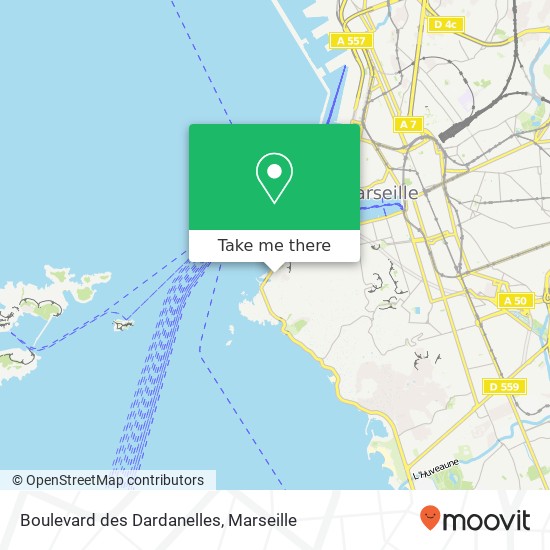 Mapa Boulevard des Dardanelles