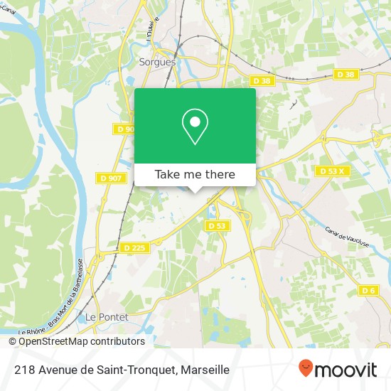 Mapa 218 Avenue de Saint-Tronquet