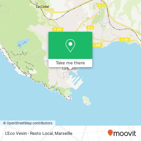 Mapa L'Eco Vesin - Resto Local, 20 Rue Maréchal Foch 13600 La Ciotat