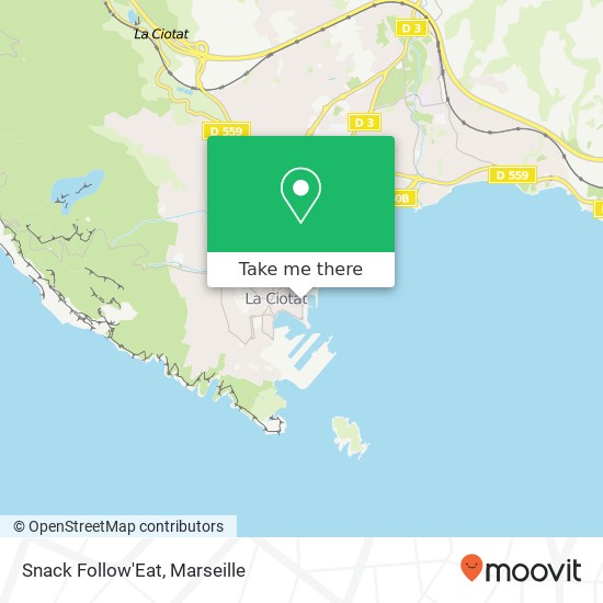 Snack Follow'Eat, 16 Boulevard Anatole France 13600 La Ciotat map