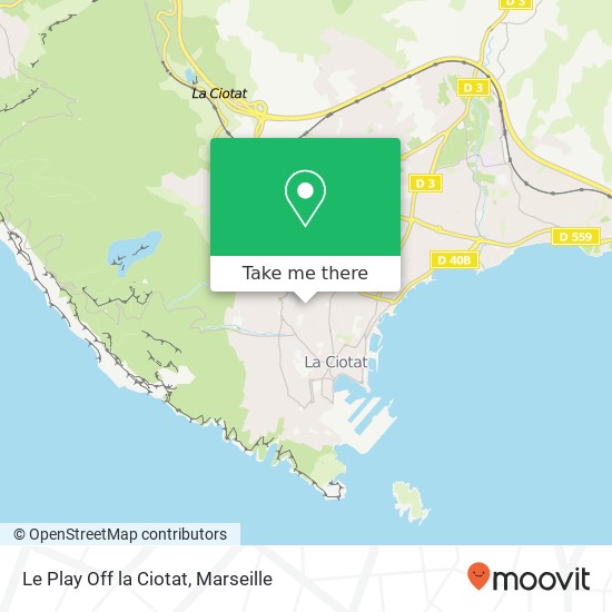 Mapa Le Play Off la Ciotat, 41 Avenue de la Marine 13600 La Ciotat