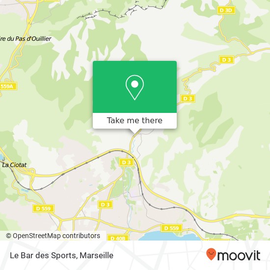 Mapa Le Bar des Sports, 8 Boulevard Alphonse David 13600 Ceyreste