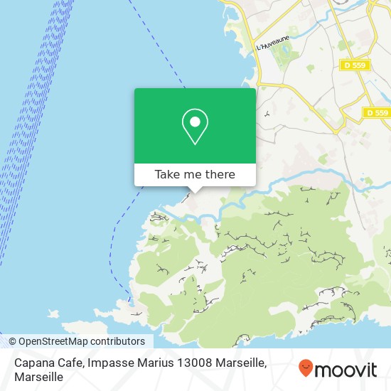 Mapa Capana Cafe, Impasse Marius 13008 Marseille