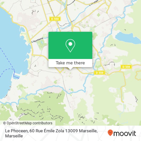 Mapa Le Phoceen, 60 Rue Émile Zola 13009 Marseille