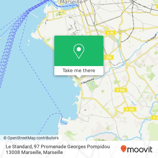 Mapa Le Standard, 97 Promenade Georges Pompidou 13008 Marseille