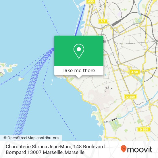 Charcuterie Sbrana Jean-Marc, 148 Boulevard Bompard 13007 Marseille map