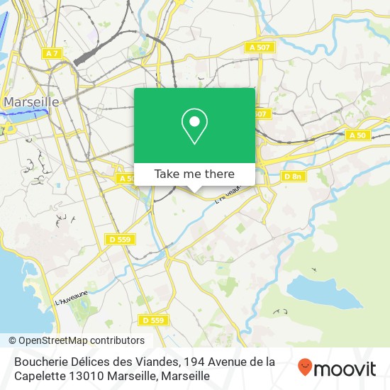 Boucherie Délices des Viandes, 194 Avenue de la Capelette 13010 Marseille map