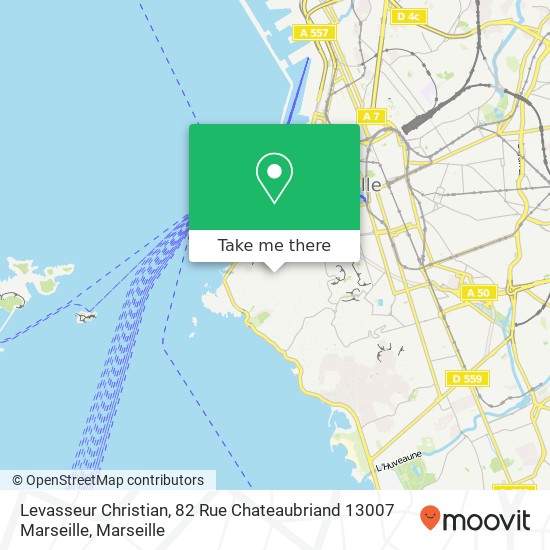 Levasseur Christian, 82 Rue Chateaubriand 13007 Marseille map