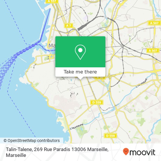 Talin-Talene, 269 Rue Paradis 13006 Marseille map
