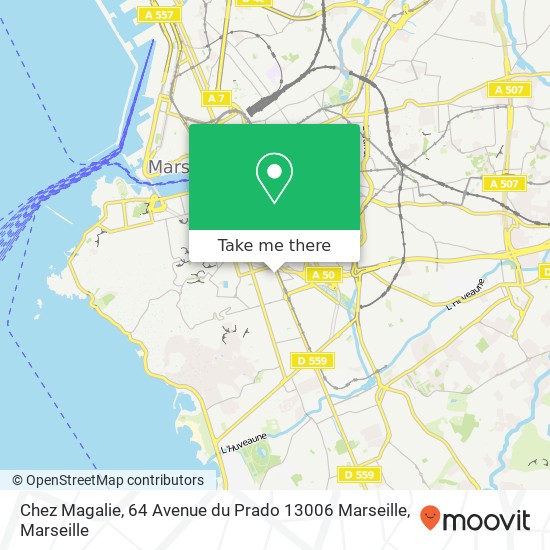 Chez Magalie, 64 Avenue du Prado 13006 Marseille map