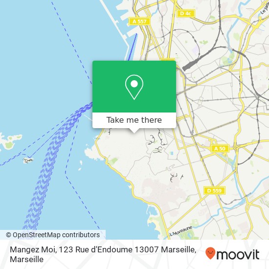 Mapa Mangez Moi, 123 Rue d'Endoume 13007 Marseille