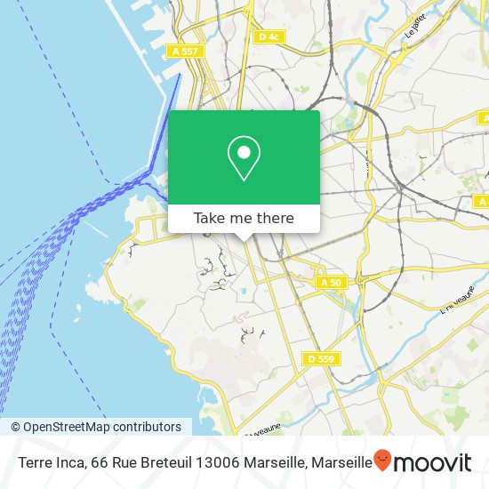 Mapa Terre Inca, 66 Rue Breteuil 13006 Marseille