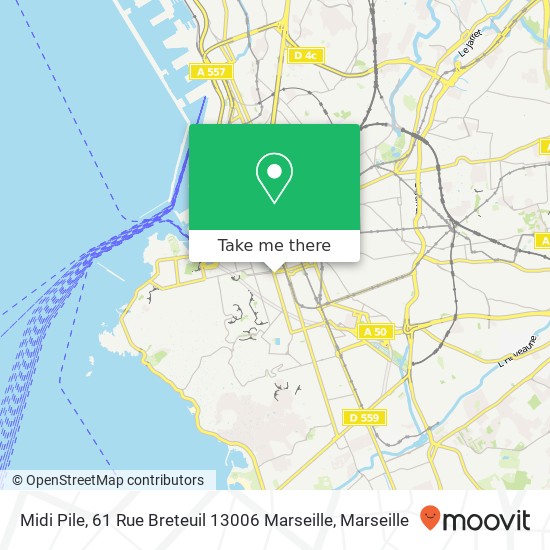 Mapa Midi Pile, 61 Rue Breteuil 13006 Marseille
