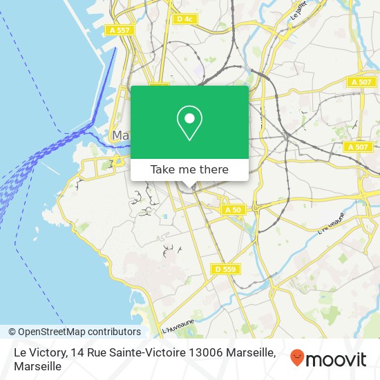 Le Victory, 14 Rue Sainte-Victoire 13006 Marseille map