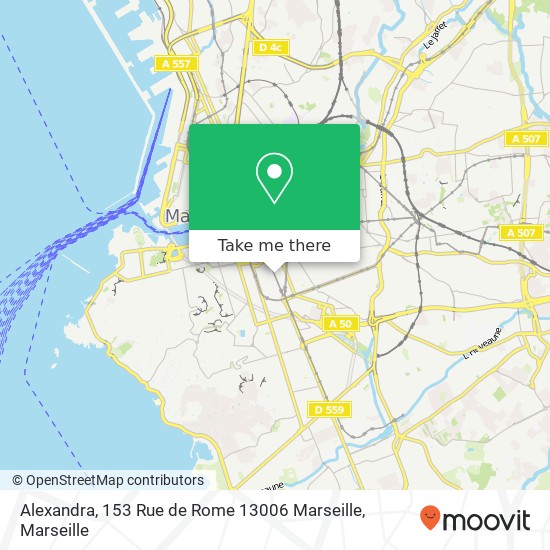 Mapa Alexandra, 153 Rue de Rome 13006 Marseille