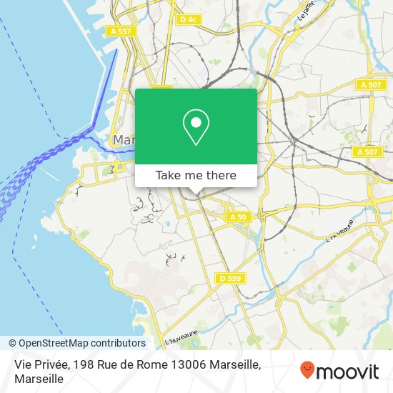 Mapa Vie Privée, 198 Rue de Rome 13006 Marseille