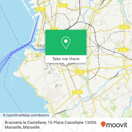 Mapa Brasserie le Castellane, 16 Place Castellane 13006 Marseille