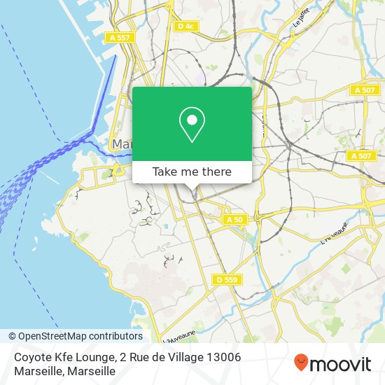 Coyote Kfe Lounge, 2 Rue de Village 13006 Marseille map