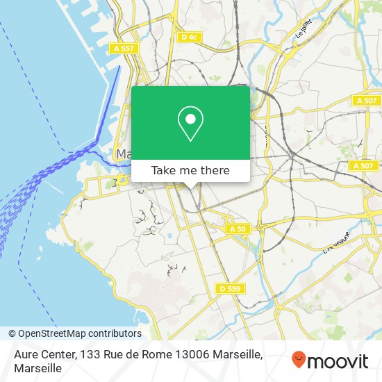 Mapa Aure Center, 133 Rue de Rome 13006 Marseille