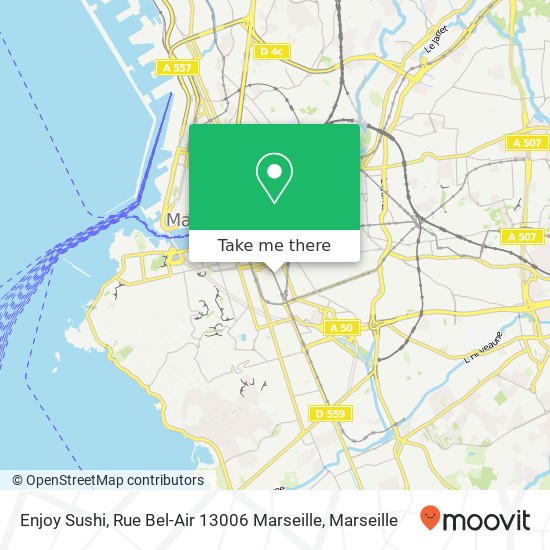 Enjoy Sushi, Rue Bel-Air 13006 Marseille map