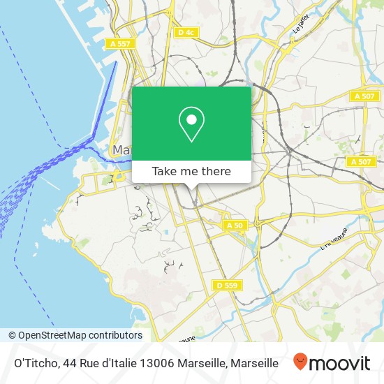 O'Titcho, 44 Rue d'Italie 13006 Marseille map