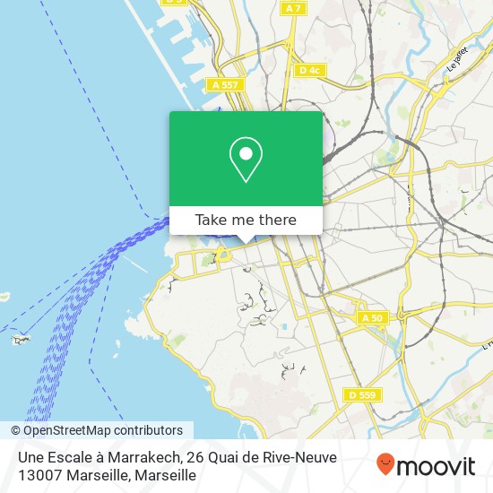 Une Escale à Marrakech, 26 Quai de Rive-Neuve 13007 Marseille map