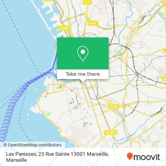 Mapa Les Panisses, 23 Rue Sainte 13001 Marseille